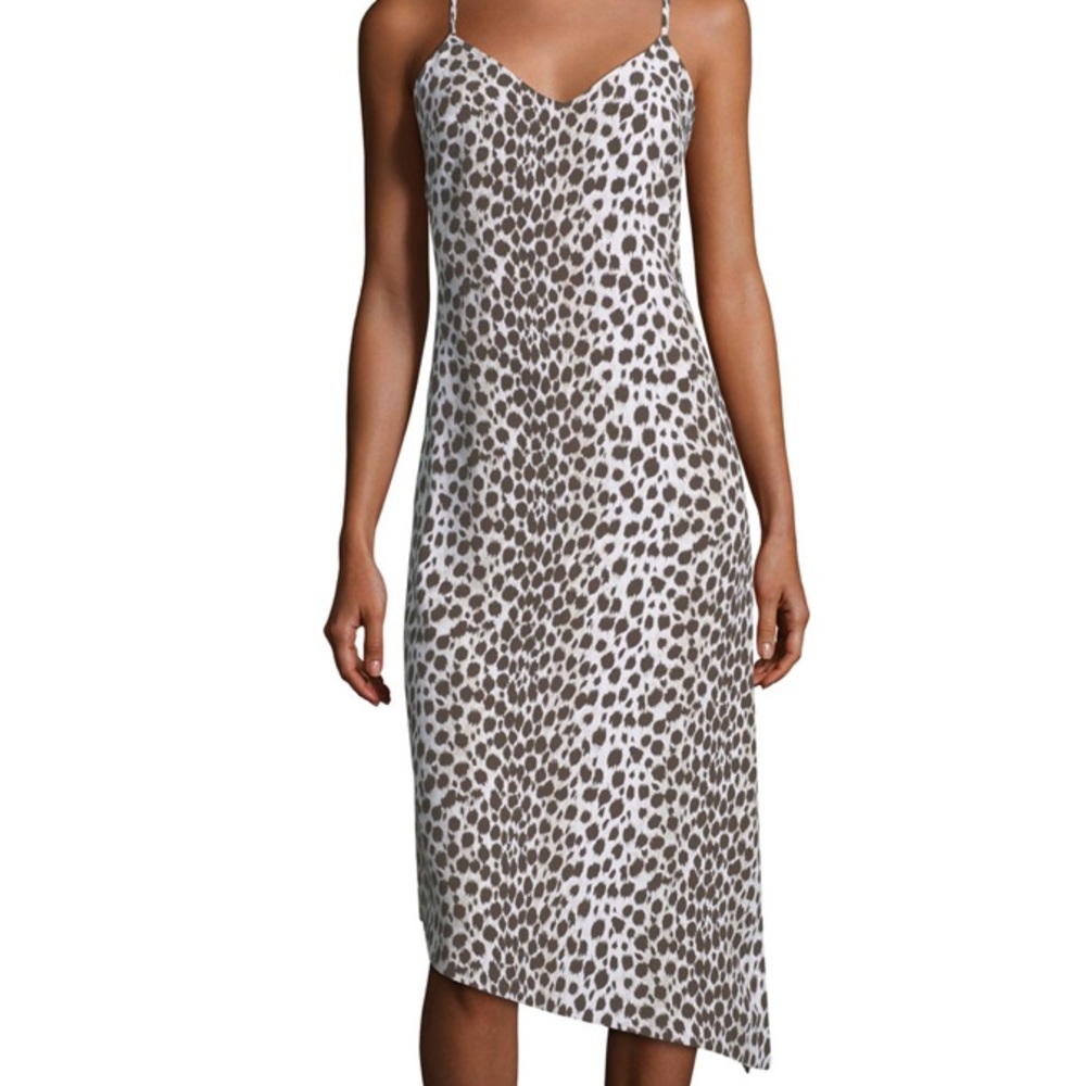 Club Monaco Leopard Asymmetrical Dress